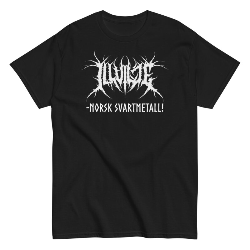 Illvilje - Classic tee (Unisex, logo + "Norsk svartmetall")